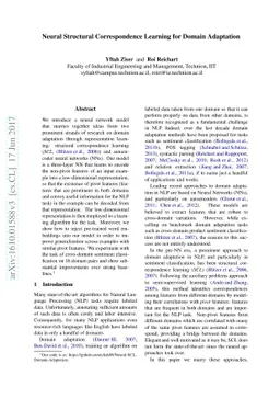 Neural Structural Correspondence Learning for Domain Adaptation