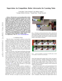Supervision via Competition: Robot Adversaries for Learning Tasks