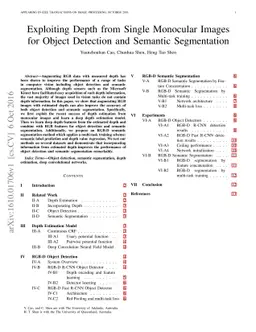 Exploiting Depth from Single Monocular Images for Object Detection and
  Semantic Segmentation