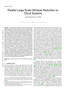 Parallel Large-Scale Attribute Reduction on Cloud Systems