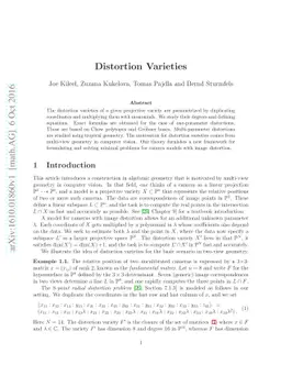 Distortion Varieties