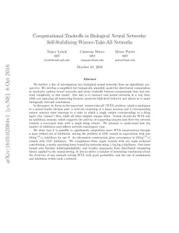 Computational Tradeoffs in Biological Neural Networks: Self-Stabilizing
  Winner-Take-All Networks