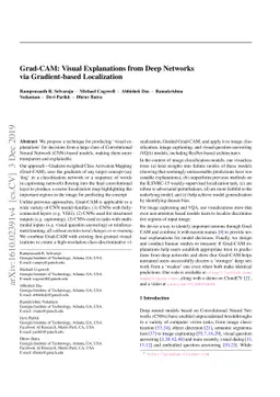 Grad-CAM: Visual Explanations from Deep Networks via Gradient-based
  Localization
