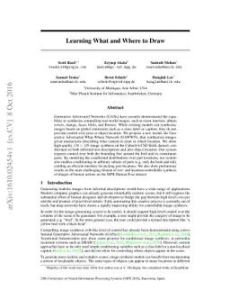 Learning What and Where to Draw