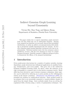 Indirect Gaussian Graph Learning beyond Gaussianity
