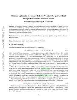 Minimax Optimality of Shiryaev-Roberts Procedure for Quickest Drift
  Change Detection of a Brownian motion