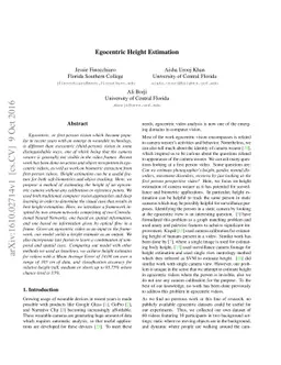 Egocentric Height Estimation