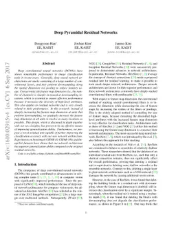Deep Pyramidal Residual Networks