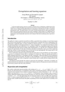 Extrapolation and learning equations