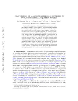 Computation of maximum likelihood estimates in cyclic structural
  equation models