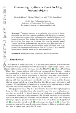 Generating captions without looking beyond objects