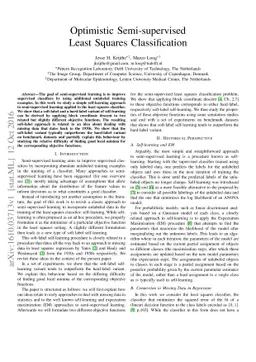 Optimistic Semi-supervised Least Squares Classification