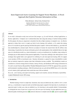 Semi-Supervised Active Learning for Support Vector Machines: A Novel
  Approach that Exploits Structure Information in Data