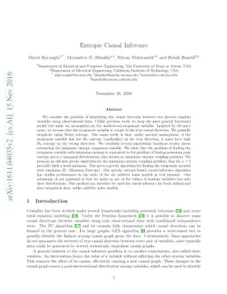Entropic Causal Inference