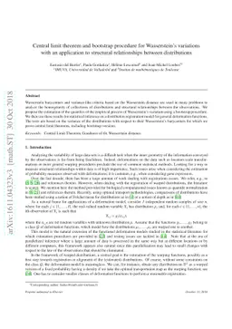 Central limit theorem and bootstrap procedure for Wasserstein's
  variations with an application to structural relationships between
  distributions