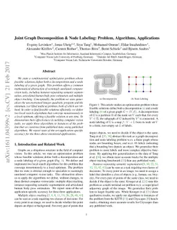 Joint Graph Decomposition and Node Labeling: Problem, Algorithms,
  Applications