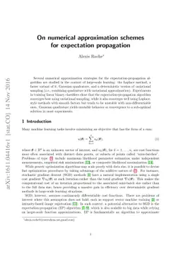 On numerical approximation schemes for expectation propagation