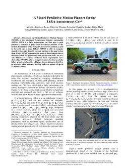 A Model-Predictive Motion Planner for the IARA Autonomous Car