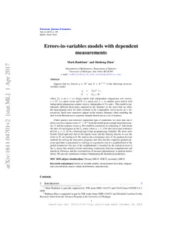 Errors-in-variables models with dependent measurements
