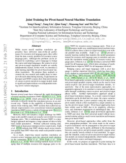 Neural Machine Translation with Pivot Languages