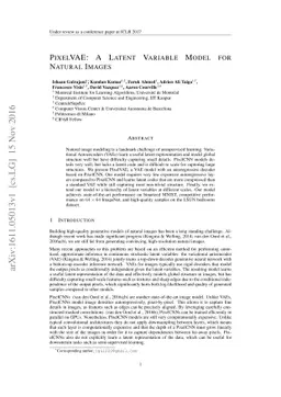 PixelVAE: A Latent Variable Model for Natural Images