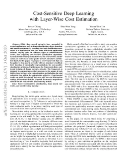 Cost-Sensitive Deep Learning with Layer-Wise Cost Estimation