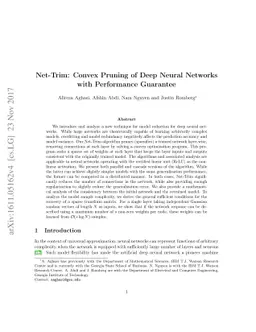 Net-Trim: Convex Pruning of Deep Neural Networks with Performance
  Guarantee