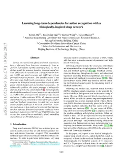 Learning long-term dependencies for action recognition with a
  biologically-inspired deep network
