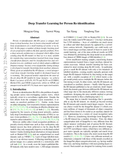 Deep Transfer Learning for Person Re-identification