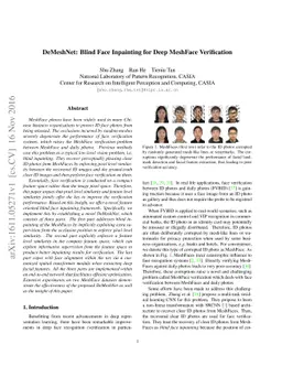 DeMeshNet: Blind Face Inpainting for Deep MeshFace Verification