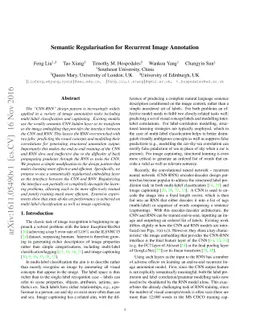 Semantic Regularisation for Recurrent Image Annotation