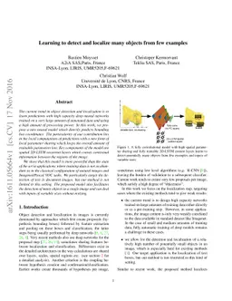 Learning to detect and localize many objects from few examples