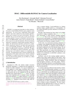 DSAC - Differentiable RANSAC for Camera Localization