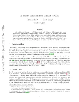 A smooth transition from Wishart to GOE