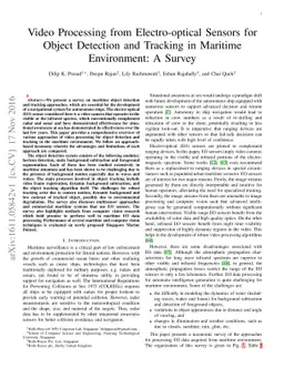 Video Processing from Electro-optical Sensors for Object Detection and
  Tracking in Maritime Environment: A Survey