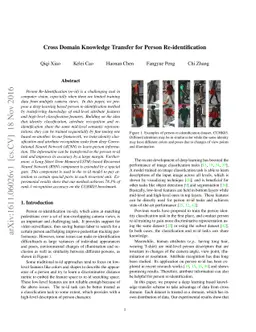 Cross Domain Knowledge Transfer for Person Re-identification