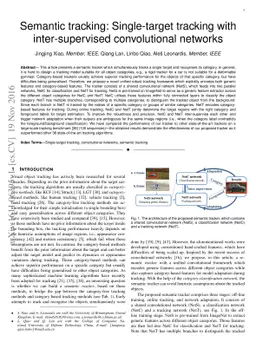 Semantic tracking: Single-target tracking with inter-supervised
  convolutional networks