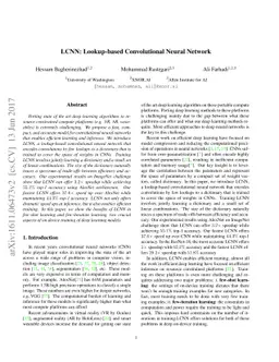 LCNN: Lookup-based Convolutional Neural Network