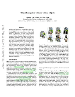 Object Recognition with and without Objects
