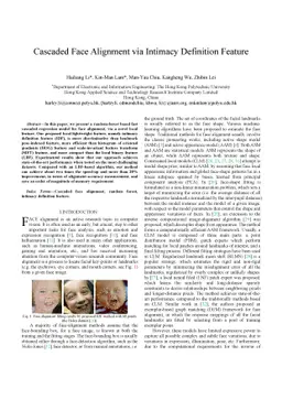 Cascaded Face Alignment via Intimacy Definition Feature
