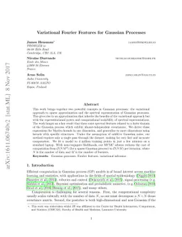 Variational Fourier features for Gaussian processes