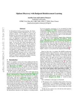 Options Discovery with Budgeted Reinforcement Learning
