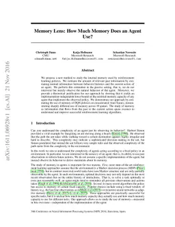 Memory Lens: How Much Memory Does an Agent Use?