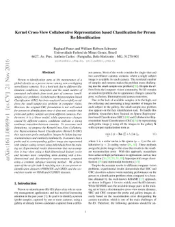 Kernel Cross-View Collaborative Representation based Classification for
  Person Re-Identification