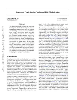 Structured Prediction by Conditional Risk Minimization
