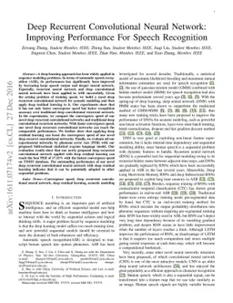 Deep Recurrent Convolutional Neural Network: Improving Performance For
  Speech Recognition