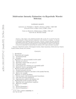 Multivariate Intensity Estimation via Hyperbolic Wavelet Selection