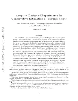 Adaptive Design of Experiments for Conservative Estimation of Excursion
  Sets