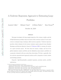 A Nodewise Regression Approach to Estimating Large Portfolios