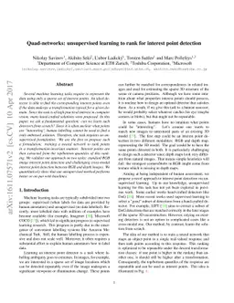 Quad-networks: unsupervised learning to rank for interest point
  detection